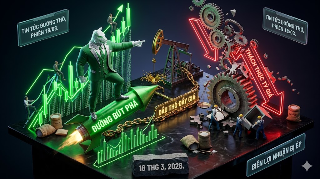 Giá đường bứt phá nhờ lực kéo từ dầu thô: Biên lợi nhuận nhà máy đối diện thách thức tỷ giá